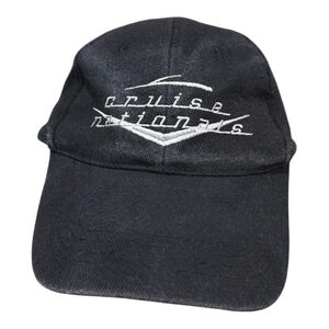 Cruise Nationals Hat Cap Strap Back Black Embroidered Auto Show Advertising Mens